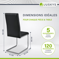 Chaise cantilever Vegas avec cuir artificiel
