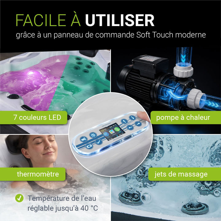Oasis de bain à remous extérieur