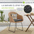 Chaise en rotin et osier Cody
