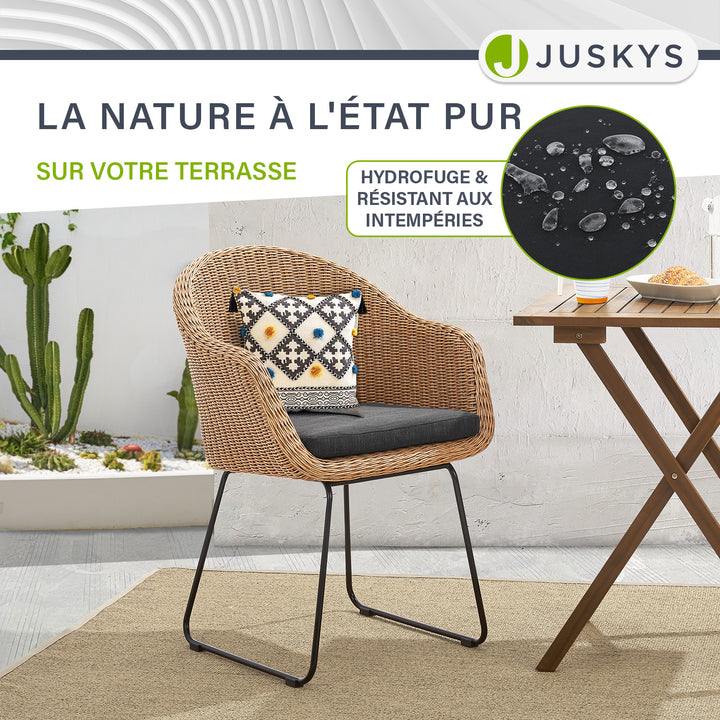 Chaise en rotin et osier Cody
