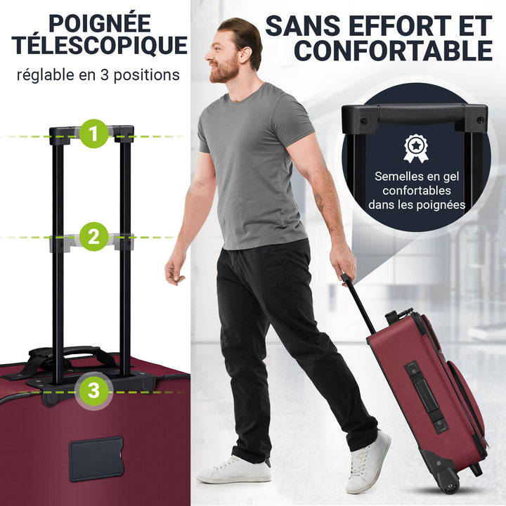 Ensemble de valises à roulettes de voyage Athènes
