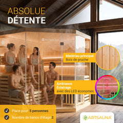 Sauna intérieur Espoo 200 Premium