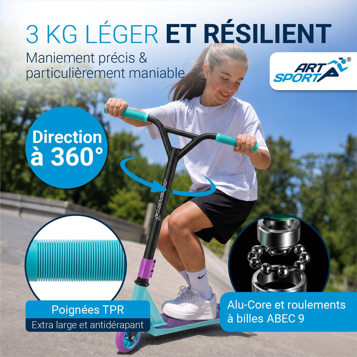 Trottinette freestyle enfant