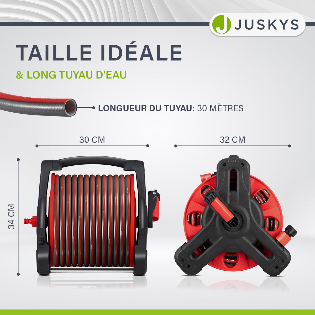 Enrouleur de tuyau mobile Basic 30 m