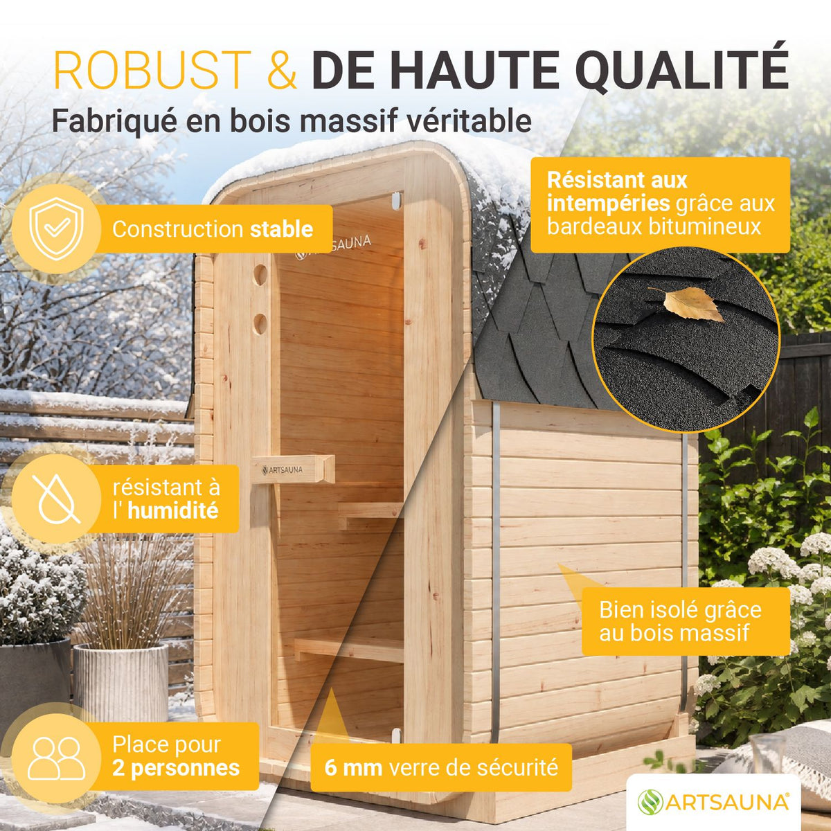Place du sauna tonneau Nolvik