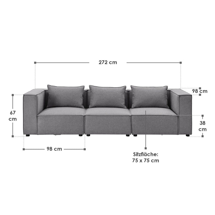 Canapé modulable Domas M - 3 places