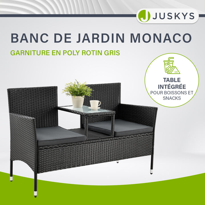Banc en polyrotin Monaco