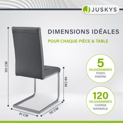 Chaise cantilever Vegas avec cuir artificiel
