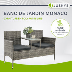 Banc en polyrotin Monaco