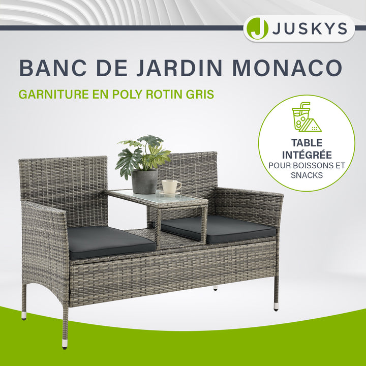 Banc en polyrotin Monaco