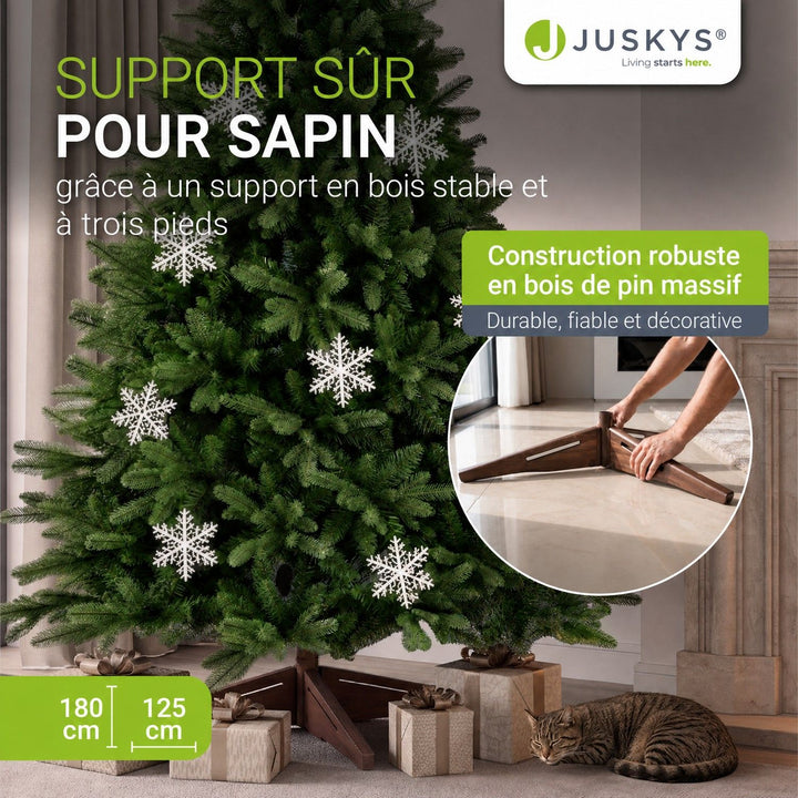 Sapin de Noël artificiel Norvi – aspect Nordmann – 150 à 220 cm
