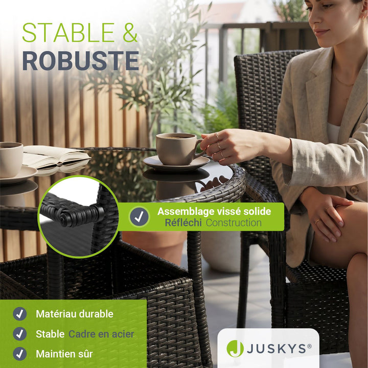 Chaises de jardin en polyrotin Yoro
