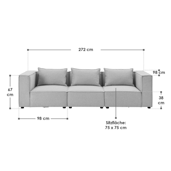 Canapé modulable Domas M - 3 places