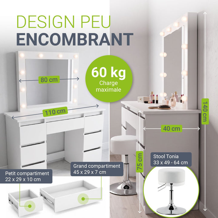 Coiffeuse avec miroir Talea