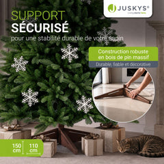 Sapin de Noël artificiel Norvi – aspect Nordmann – 150 à 220 cm