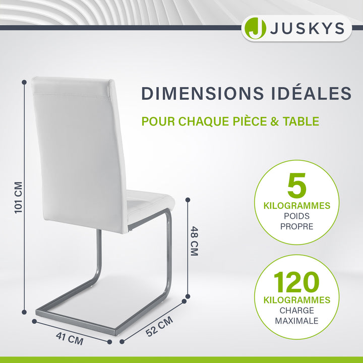 Chaise cantilever Vegas avec cuir artificiel