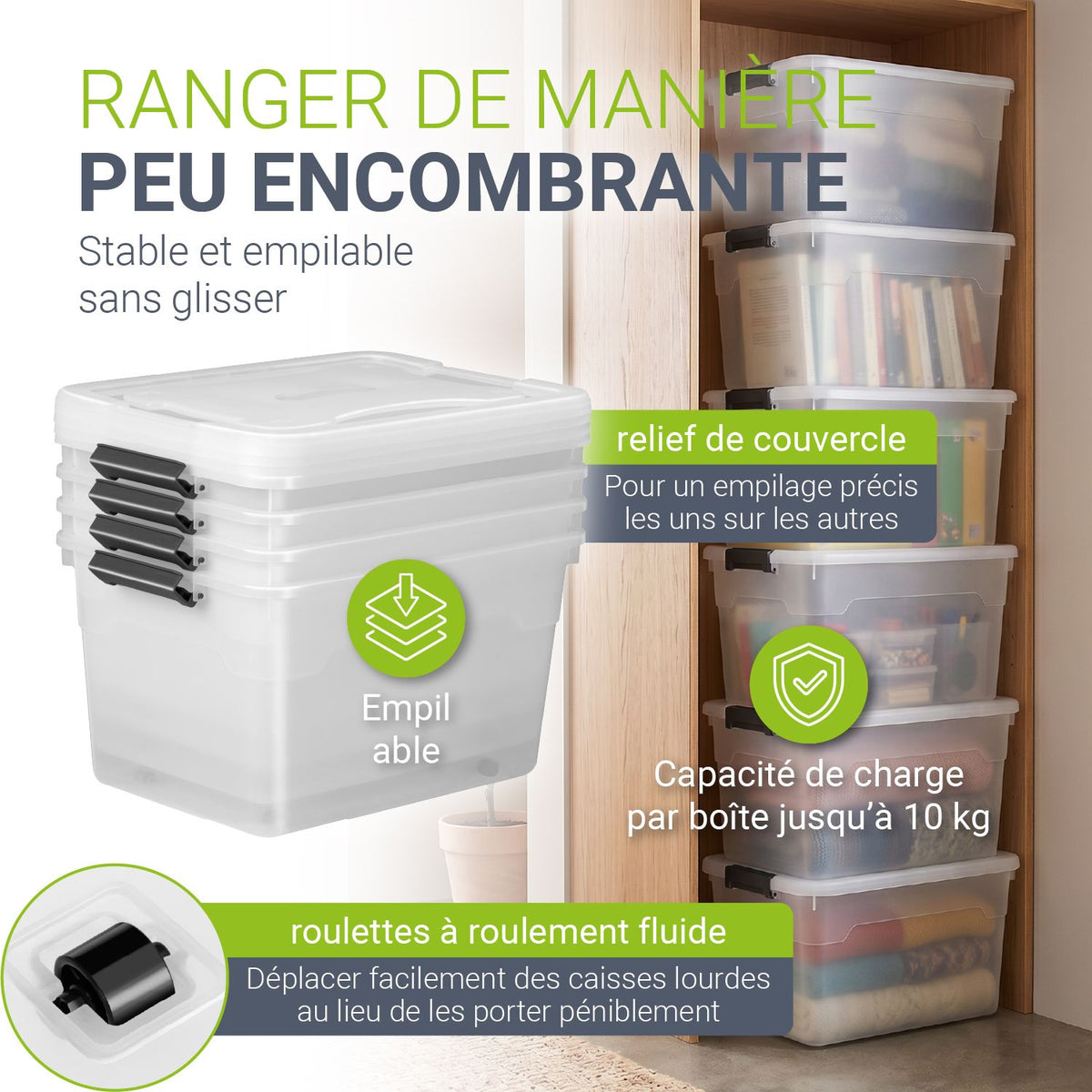 Boîte de rangement avec couvercle