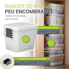 Boîte de rangement avec couvercle
