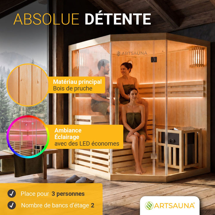 Sauna intérieur Espoo 150 Premium