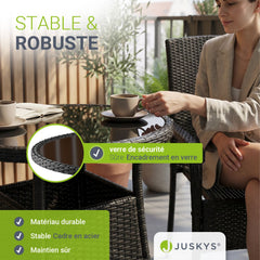 Table de jardin ronde en polyrotin Yoro