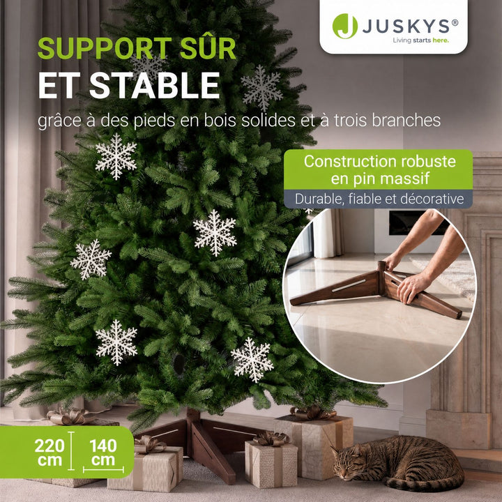Sapin de Noël artificiel Norvi – aspect Nordmann – 150 à 220 cm