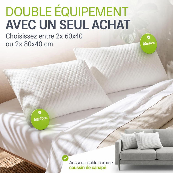 Oreillers à mémoire de forme