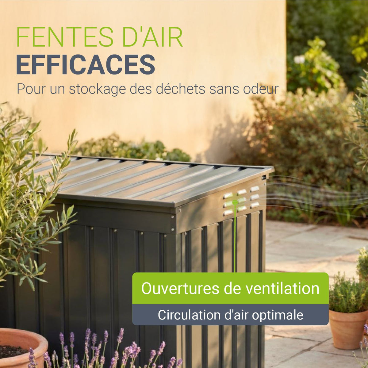 Bac à déchets Namur 1,9 m²