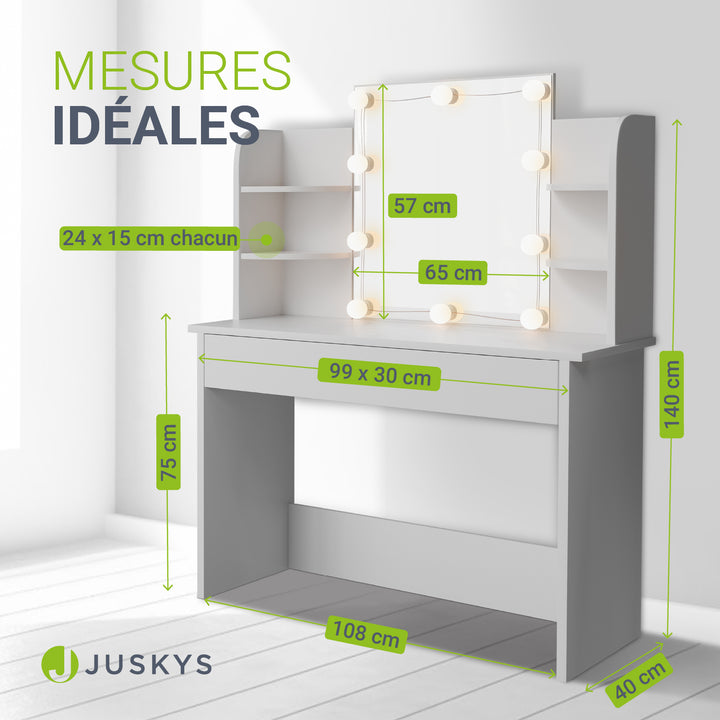 Coiffeuse Bella avec éclairage LED