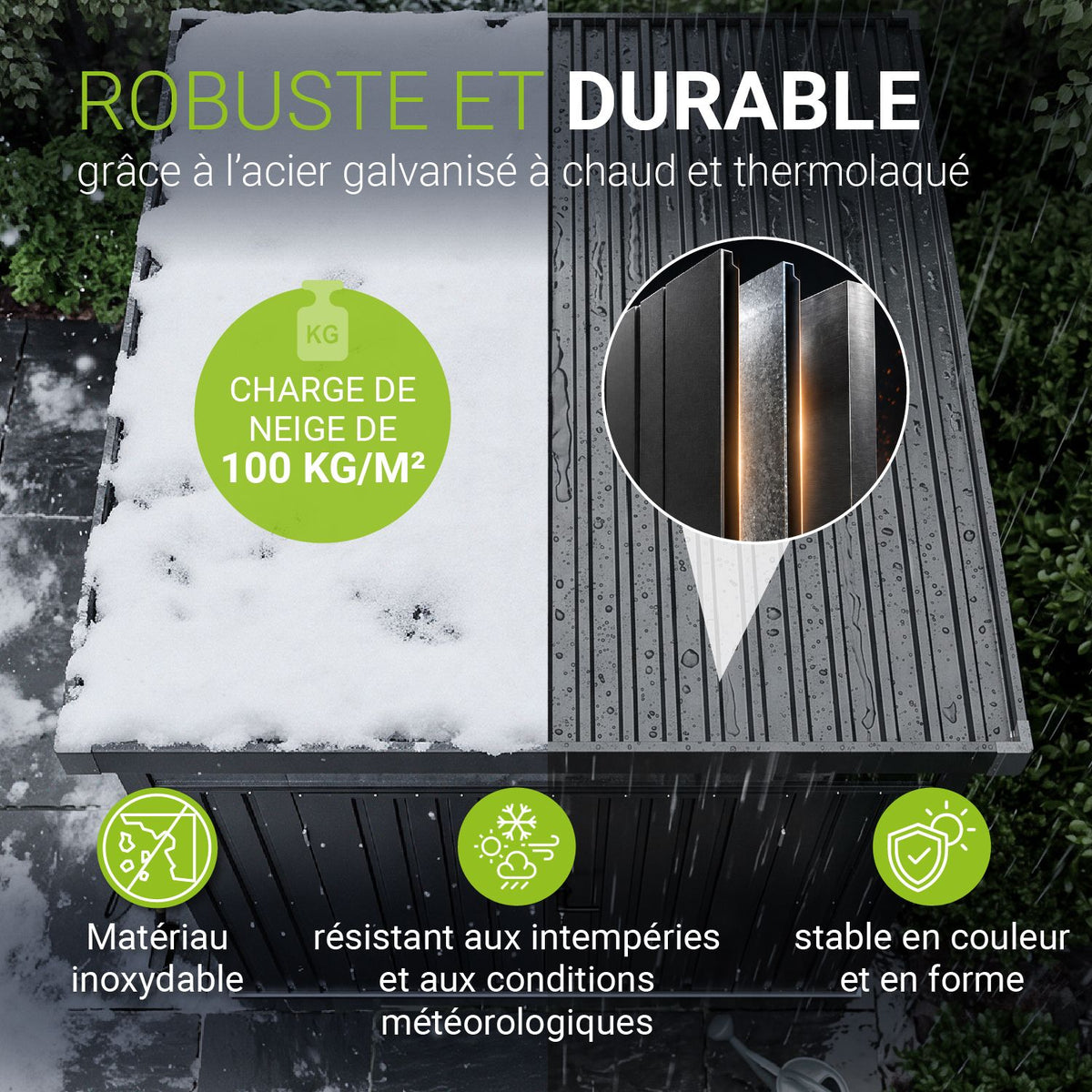 Abri de jardin en métal Lucerne