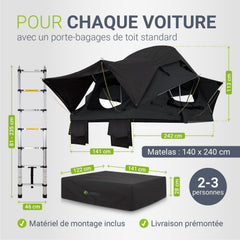 Tente de toit pour 2 personnes Lago