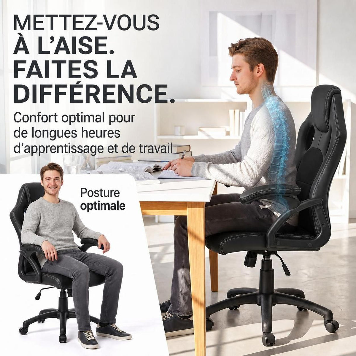 Chaise de bureau Racing Montréal