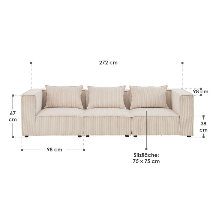 Canapé modulable Domas M - 3 places