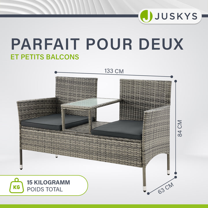 Banc en polyrotin Monaco