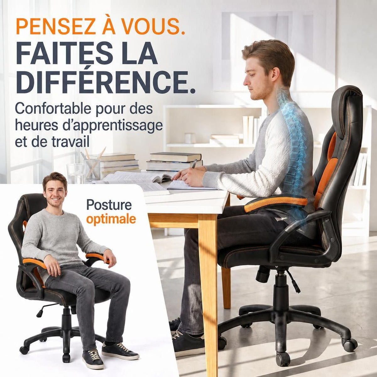 Chaise de bureau Racing Montréal