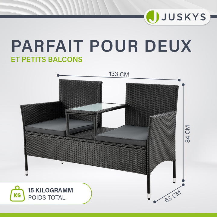 Banc en polyrotin Monaco