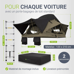 Tente de toit pour 2 personnes Lago
