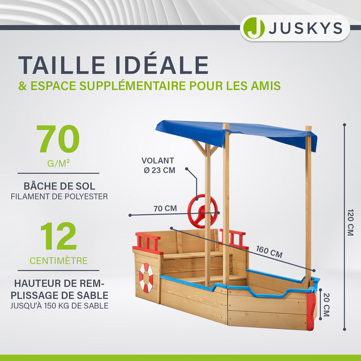 Bac à sable Captain Pit - Bateau pirate en bois