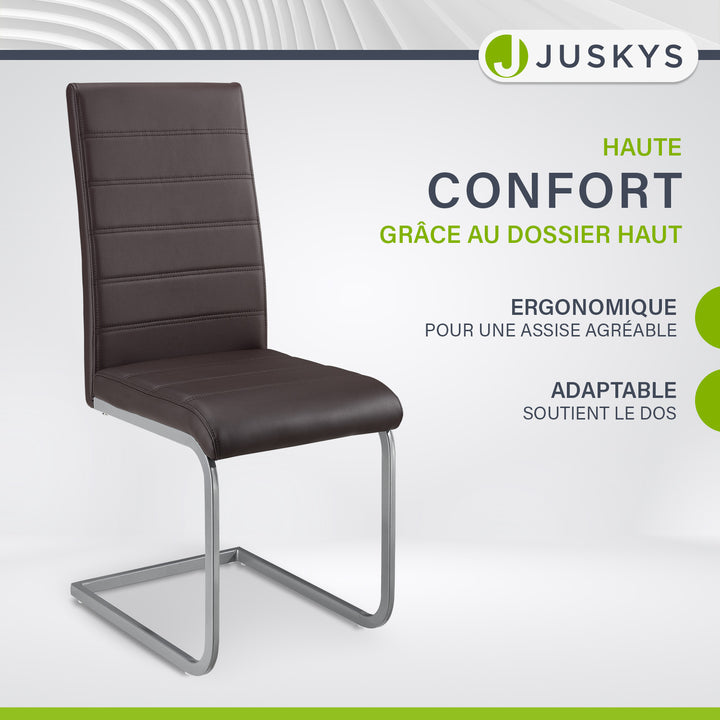 Chaise cantilever Vegas avec cuir artificiel