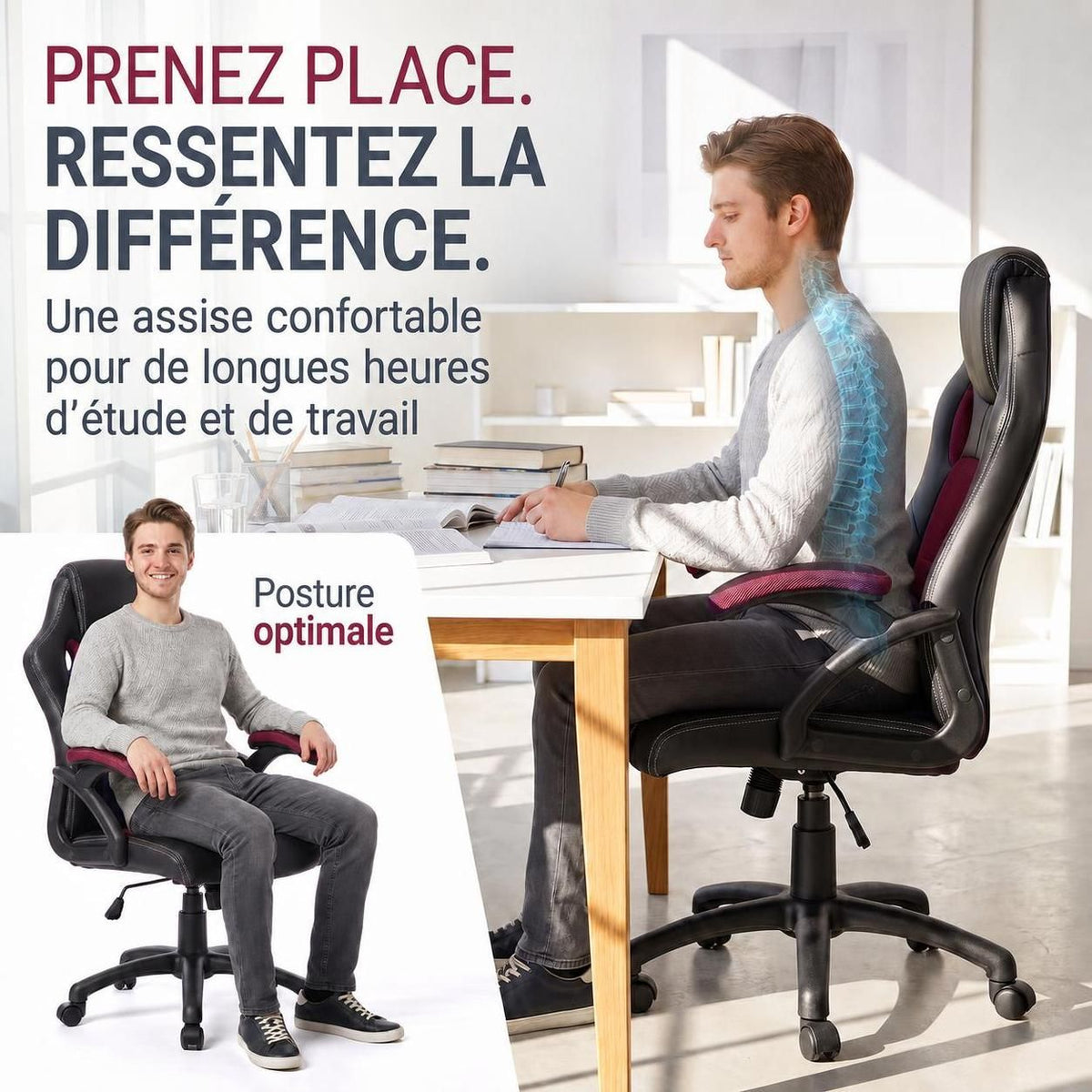 Chaise de bureau Racing Montréal