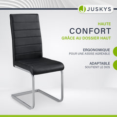 Chaise cantilever Vegas avec cuir artificiel
