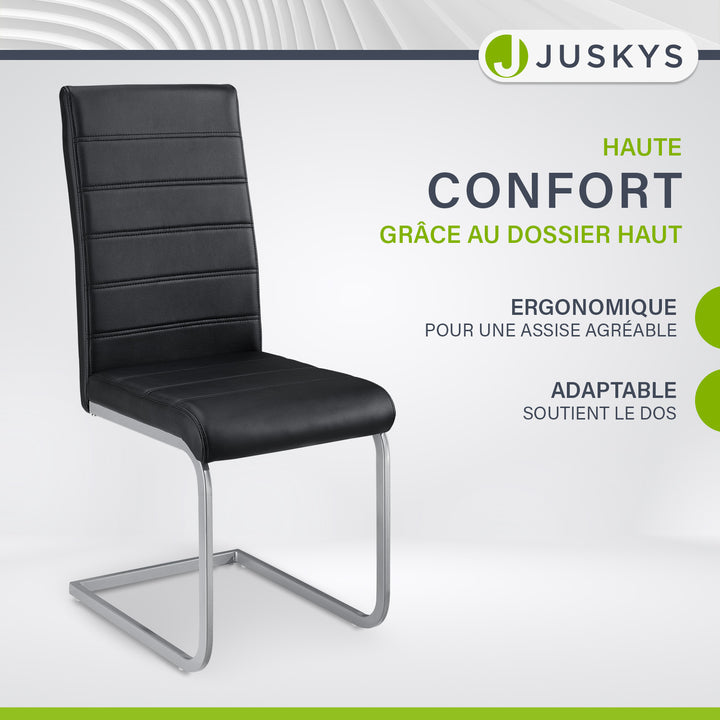 Chaise cantilever Vegas avec cuir artificiel