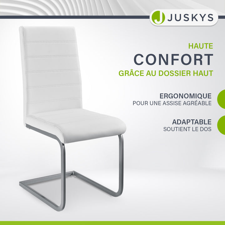 Chaise cantilever Vegas avec cuir artificiel