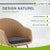 Chaise en rotin et osier Cody