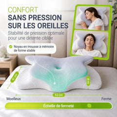 Oreiller cervical orthopédique en mousse à mémoire de forme