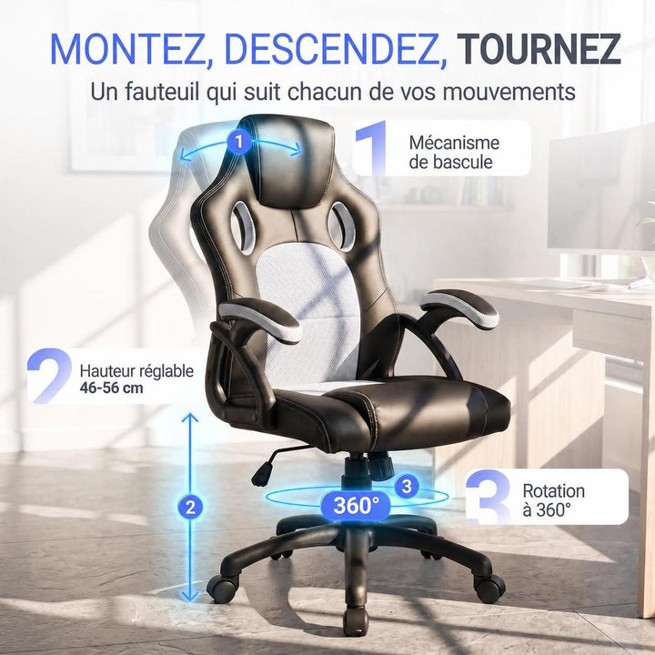 Chaise de bureau Racing Montréal