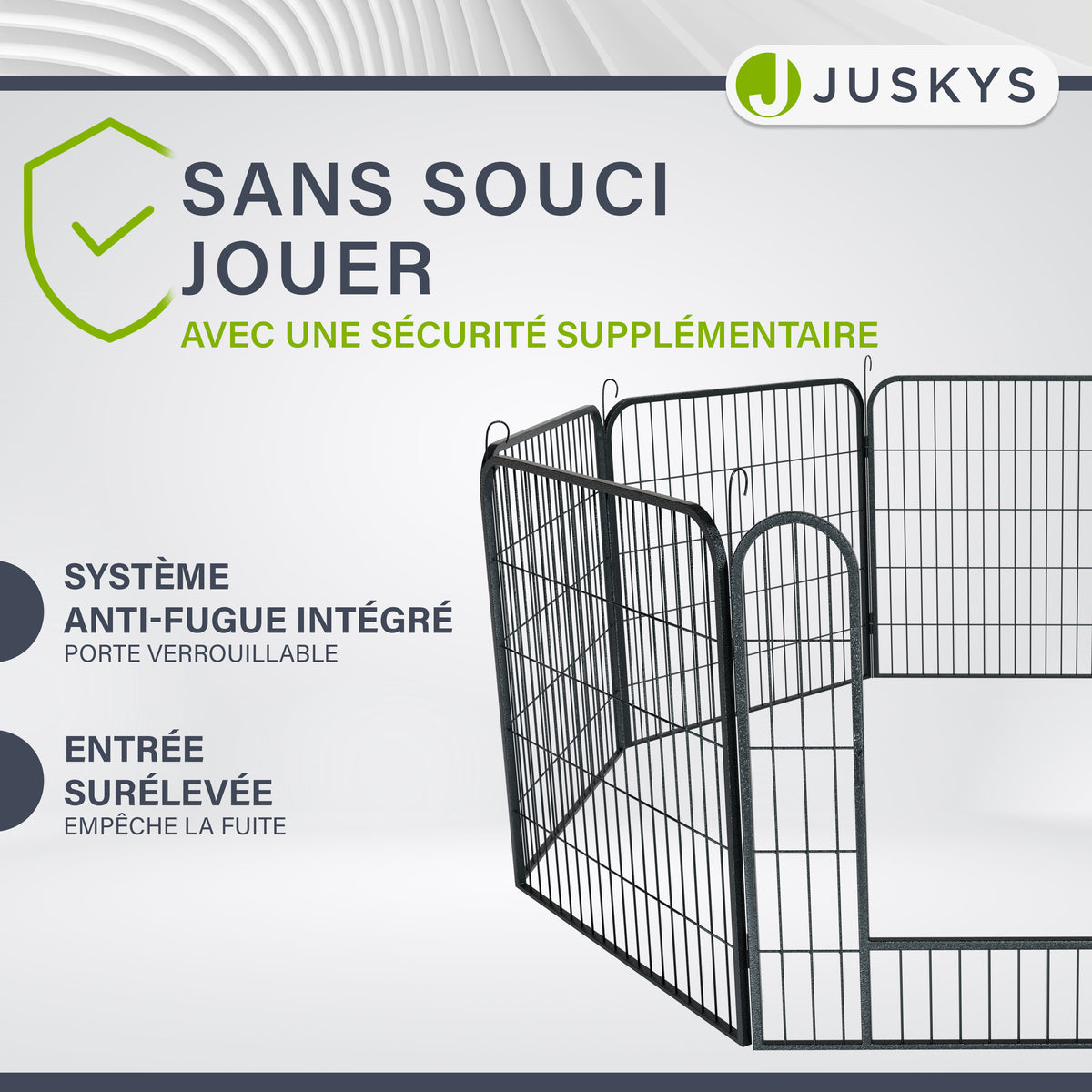 Enclos pour chiots en métal