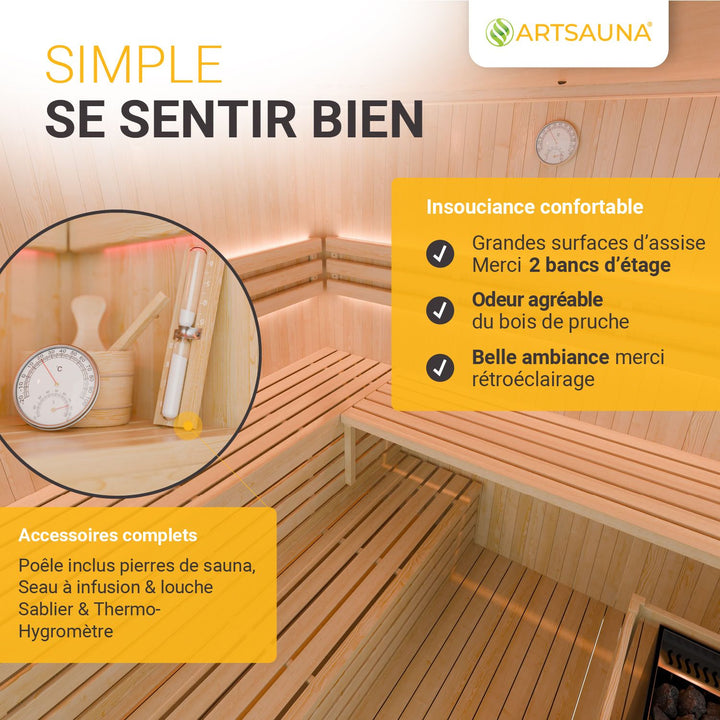 Sauna intérieur Espoo 200 Premium