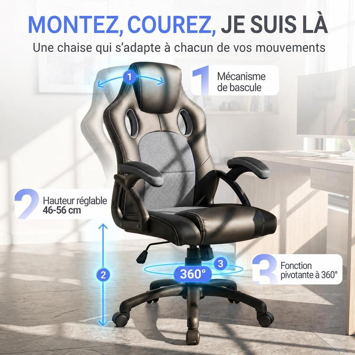 Chaise de bureau Racing Montréal