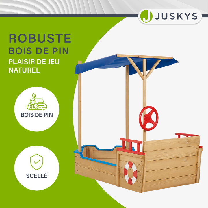 Bac à sable Captain Pit - Bateau pirate en bois