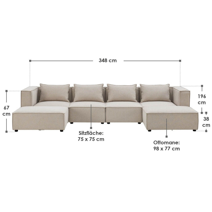 Canapé modulable Domas XXL - espace salon